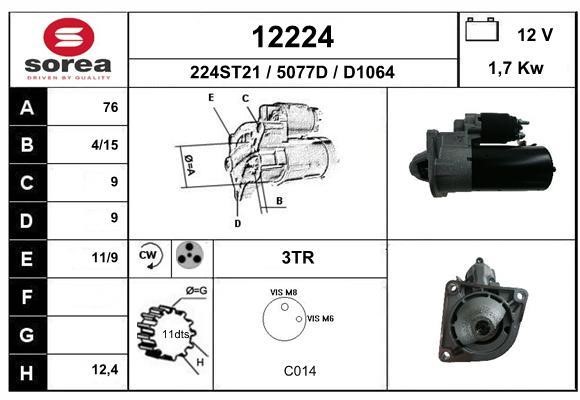 EAI 12224 Starter 12224: Buy near me in Poland at 2407.PL - Good price!