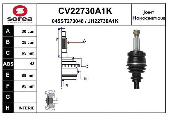 EAI CV22730A1K Joint kit, drive shaft CV22730A1K: Buy near me in Poland at 2407.PL - Good price!