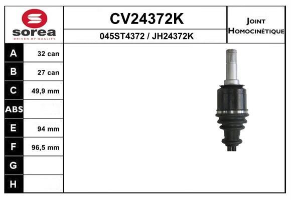 EAI CV24372K Joint kit, drive shaft CV24372K: Buy near me in Poland at 2407.PL - Good price!