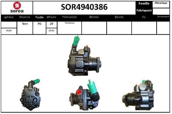 EAI SOR4940386 Hydraulic Pump, steering system SOR4940386: Buy near me in Poland at 2407.PL - Good price!