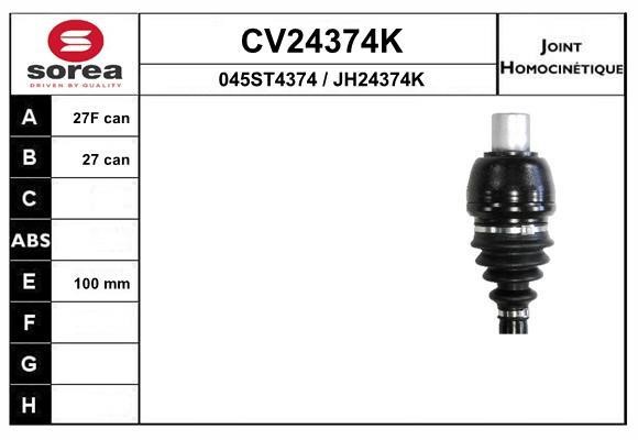 EAI CV24374K Joint kit, drive shaft CV24374K: Buy near me in Poland at 2407.PL - Good price!
