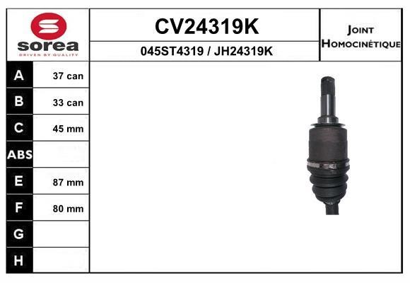 EAI CV24319K Joint kit, drive shaft CV24319K: Buy near me in Poland at 2407.PL - Good price!