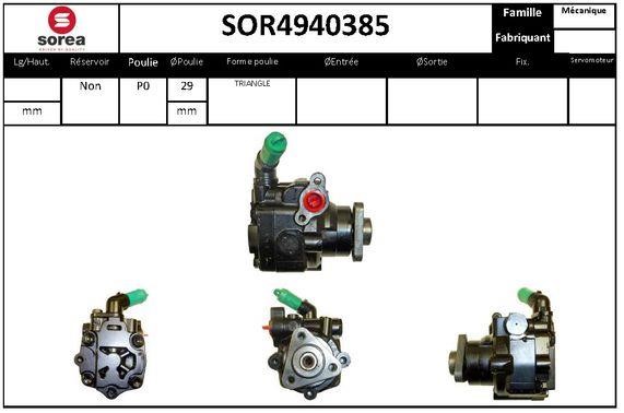 EAI SOR4940385 Hydraulic Pump, steering system SOR4940385: Buy near me in Poland at 2407.PL - Good price!
