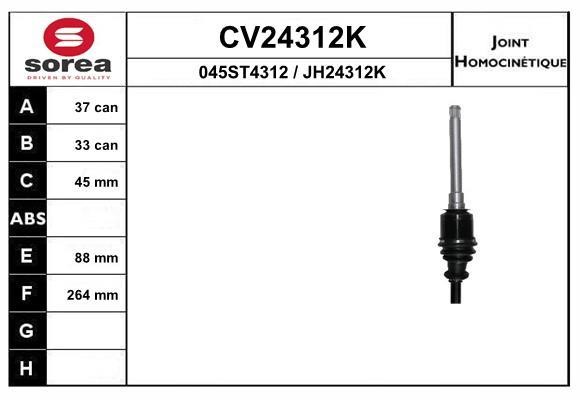 EAI CV24312K ШРУС CV24312K: Отличная цена - Купить в Польше на 2407.PL!