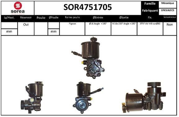 EAI SOR4751705 Hydraulic Pump, steering system SOR4751705: Buy near me in Poland at 2407.PL - Good price!