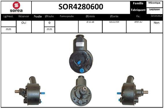 EAI SOR4280600 Hydraulic Pump, steering system SOR4280600: Buy near me in Poland at 2407.PL - Good price!