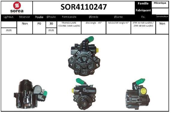 EAI SOR4110247 Hydraulic Pump, steering system SOR4110247: Buy near me in Poland at 2407.PL - Good price!