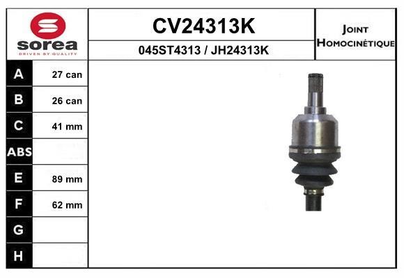 EAI CV24313K Joint kit, drive shaft CV24313K: Buy near me in Poland at 2407.PL - Good price!