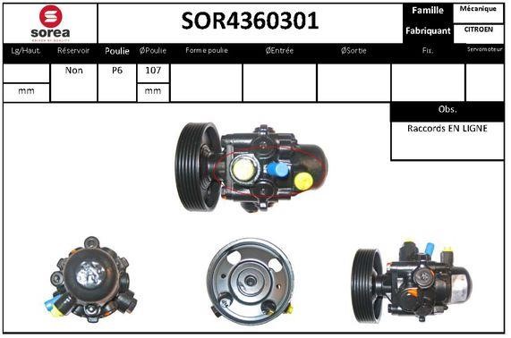 EAI SOR4360301 Насос гидроусилителя руля SOR4360301: Отличная цена - Купить в Польше на 2407.PL!