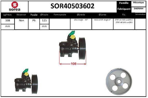 EAI SOR40503602 Насос гидроусилителя руля SOR40503602: Отличная цена - Купить в Польше на 2407.PL!