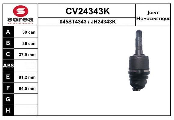EAI CV24343K Joint kit, drive shaft CV24343K: Buy near me in Poland at 2407.PL - Good price!