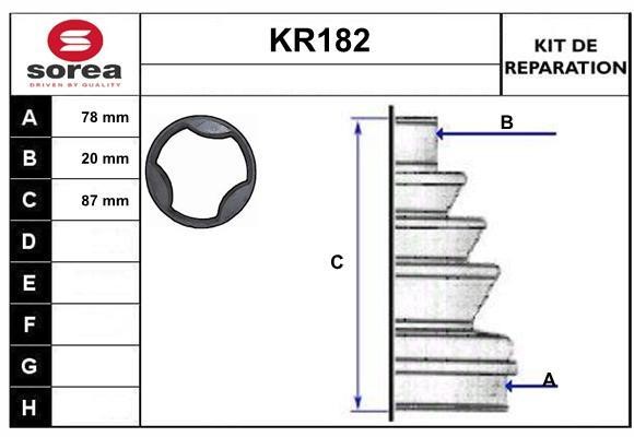 EAI KR182 Пыльник приводного вала, комплект KR182: Отличная цена - Купить в Польше на 2407.PL!