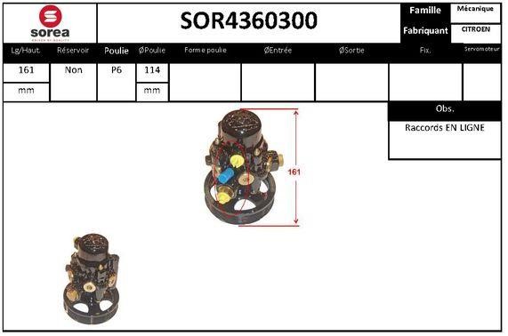 EAI SOR4360300 Hydraulic Pump, steering system SOR4360300: Buy near me in Poland at 2407.PL - Good price!
