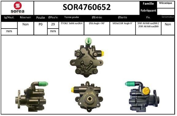 EAI SOR4760652 Hydraulic Pump, steering system SOR4760652: Buy near me in Poland at 2407.PL - Good price!