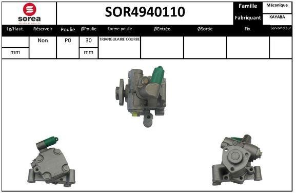 EAI SOR4940110 Hydraulic Pump, steering system SOR4940110: Buy near me at 2407.PL in Poland at an Affordable price!