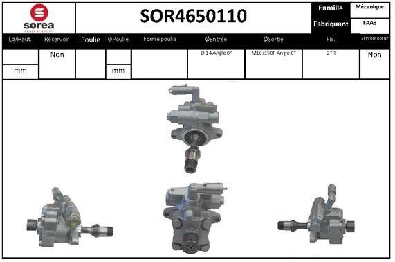 EAI SOR4650110 Hydraulic Pump, steering system SOR4650110: Buy near me in Poland at 2407.PL - Good price!