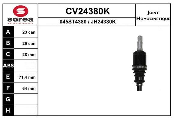EAI CV24380K Joint kit, drive shaft CV24380K: Buy near me in Poland at 2407.PL - Good price!