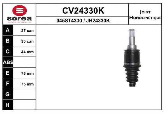 EAI CV24330K Joint kit, drive shaft CV24330K: Buy near me in Poland at 2407.PL - Good price!