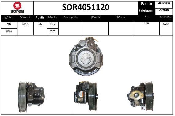 EAI SOR4051120 Hydraulic Pump, steering system SOR4051120: Buy near me in Poland at 2407.PL - Good price!