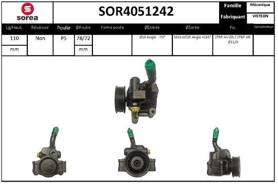 EAI SOR4051242 Hydraulic Pump, steering system SOR4051242: Buy near me in Poland at 2407.PL - Good price!