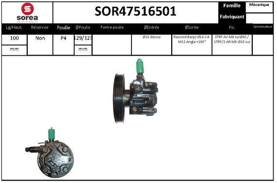 EAI SOR47516501 Hydraulic Pump, steering system SOR47516501: Buy near me in Poland at 2407.PL - Good price!