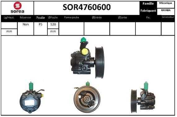 EAI SOR4760600 Hydraulic Pump, steering system SOR4760600: Buy near me in Poland at 2407.PL - Good price!