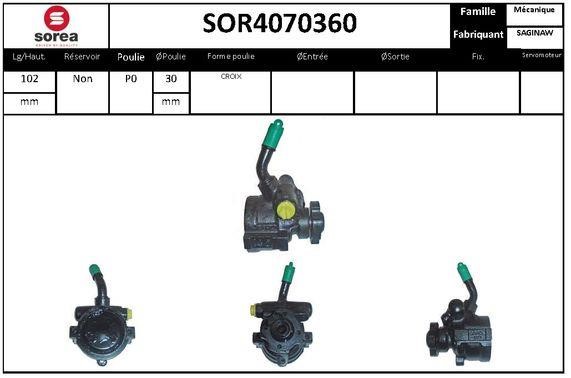 EAI SOR4070360 Pompa hydrauliczna, układ kierowniczy SOR4070360: Dobra cena w Polsce na 2407.PL - Kup Teraz!