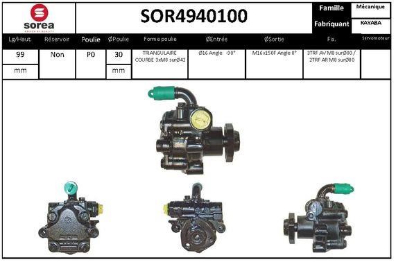 EAI SOR4940100 Pompa hydrauliczna, układ kierowniczy SOR4940100: Dobra cena w Polsce na 2407.PL - Kup Teraz!