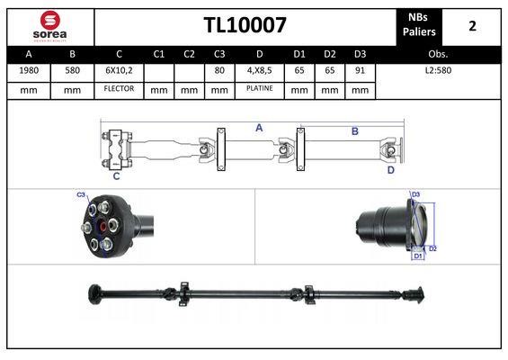 EAI TL10007 Propshaft, axle drive TL10007: Buy near me in Poland at 2407.PL - Good price!