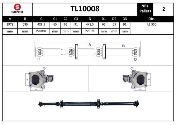 EAI TL10008 Propshaft, axle drive TL10008: Buy near me at 2407.PL in Poland at an Affordable price!