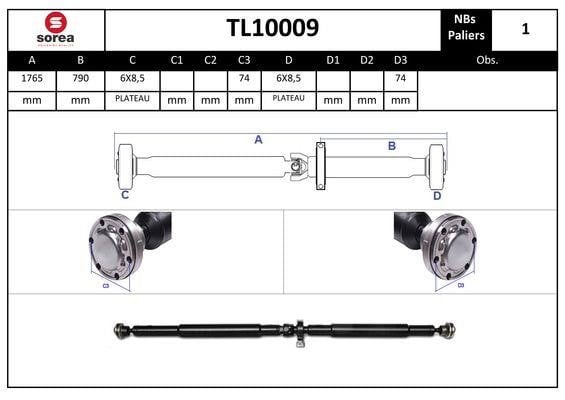 EAI TL10009 Propshaft, axle drive TL10009: Buy near me in Poland at 2407.PL - Good price!