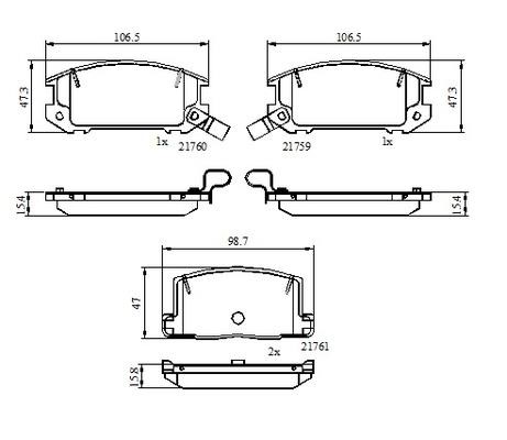 National NP3096 Brake Pad Set, disc brake NP3096: Buy near me in Poland at 2407.PL - Good price!