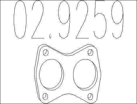 Mts 02.9259 Exhaust pipe gasket 029259: Buy near me in Poland at 2407.PL - Good price!