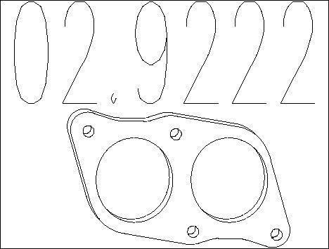 Mts 02.9222 Exhaust pipe gasket 029222: Buy near me in Poland at 2407.PL - Good price!