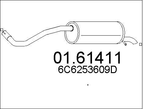 Mts 01.61411 End Silencer 0161411: Buy near me in Poland at 2407.PL - Good price!
