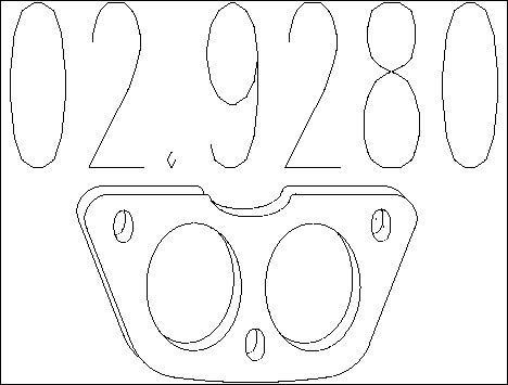 Mts 02.9280 Exhaust pipe gasket 029280: Buy near me in Poland at 2407.PL - Good price!
