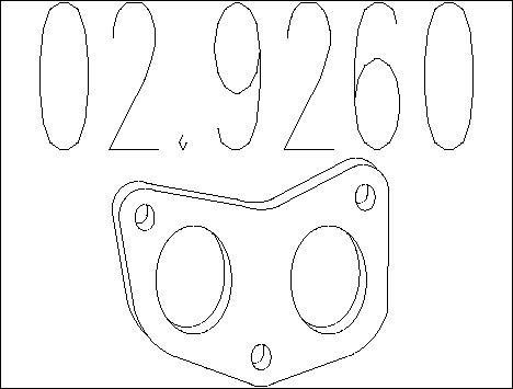 Mts 02.9260 Exhaust pipe gasket 029260: Buy near me in Poland at 2407.PL - Good price!