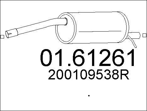 Mts 0161261 End Silencer 0161261: Buy near me in Poland at 2407.PL - Good price!