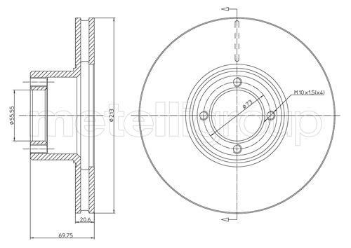 Trusting DF244 Front brake disc ventilated DF244: Buy near me in Poland at 2407.PL - Good price!