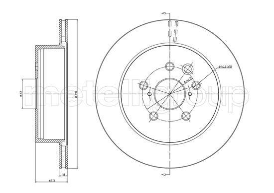 Trusting DF1124 Rear ventilated brake disc DF1124: Buy near me in Poland at 2407.PL - Good price!