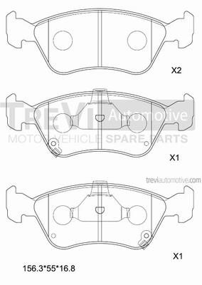 Trevi automotive PF1063 Brake Pad Set, disc brake PF1063: Buy near me at 2407.PL in Poland at an Affordable price!
