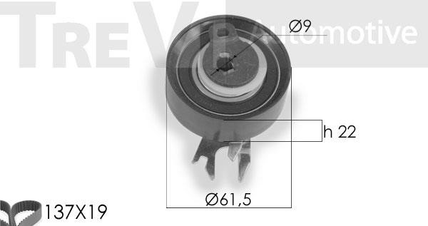 Trevi automotive KD1159 Zestaw paska rozrządu KD1159: Atrakcyjna cena w Polsce na 2407.PL - Zamów teraz!