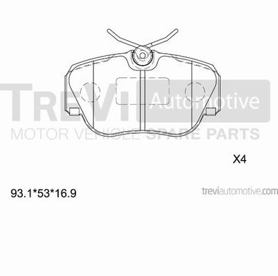 Trevi automotive PF1563 Klocki hamulcowe, zestaw PF1563: Dobra cena w Polsce na 2407.PL - Kup Teraz!