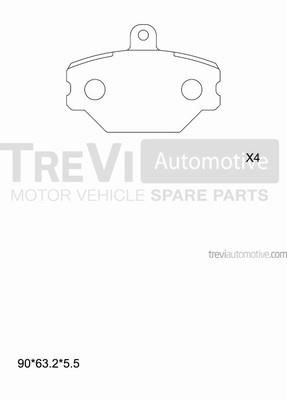Trevi automotive PF1541 Brake Pad Set, disc brake PF1541: Buy near me at 2407.PL in Poland at an Affordable price!