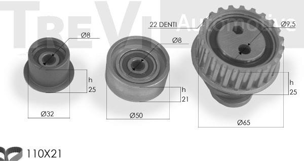 Trevi automotive KD1115 Zahnriemensatz KD1115: Kaufen Sie zu einem guten Preis in Polen bei 2407.PL!