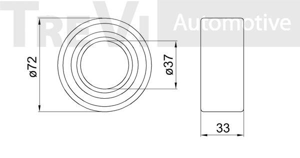 Trevi automotive WB1967 Wheel bearing kit WB1967: Buy near me in Poland at 2407.PL - Good price!
