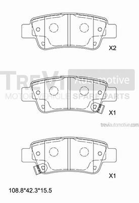 Trevi automotive PF1428 Klocki hamulcowe, zestaw PF1428: Dobra cena w Polsce na 2407.PL - Kup Teraz!