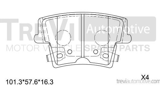 Trevi automotive PF1326 Brake Pad Set, disc brake PF1326: Buy near me at 2407.PL in Poland at an Affordable price!