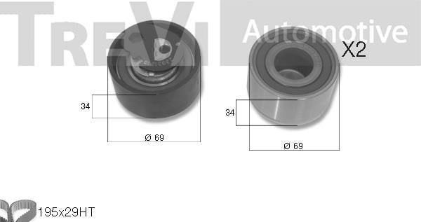 Trevi automotive KD1329 Timing Belt Kit KD1329: Buy near me at 2407.PL in Poland at an Affordable price!