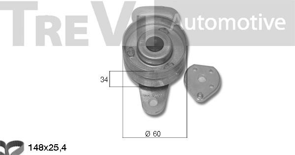 Trevi automotive KD1025 Комплект ремня ГРМ KD1025: Отличная цена - Купить в Польше на 2407.PL!